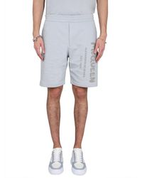 McQueen - Logo Print Bermuda Shorts - Lyst