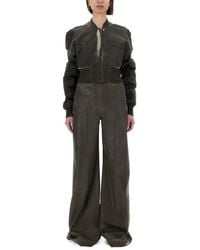 Rick Owens - Flight Jkt" Cropped Bomber Jacket - Lyst