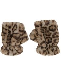 Apparis - Apparel Ariel Leopard Fingerless Gloves - Lyst
