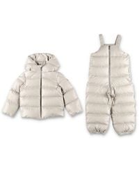 Moncler - Baby Puffer Jacket And Overalls Set - Lyst