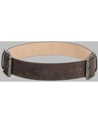 Max Mara - Wide Leather Belt With Metal Hardware - Lyst
