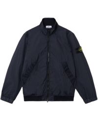 Stone Island - Stand Collar Jacket With Ribbed Lining - Lyst