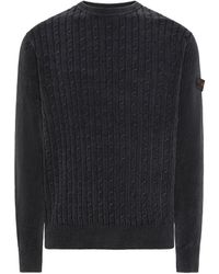 Peuterey - Cable-Knit Crewneck Sweater - Lyst
