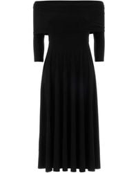 Norma Kamali - Abito Longuette Manica 3/4 - Lyst