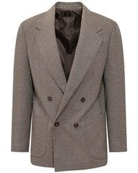 MARSĒM - Double-Breasted Blazer Jacket With Four-Button Front And Utility Pockets - Lyst