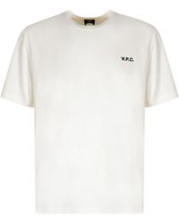 A.P.C. - Boxy Cotton Crew-Neck T-Shirt - Lyst