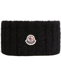 Moncler - Monochrome Cable & Rib Knit Alpaca-Wool Beanie Hat With Logo Patch - Lyst