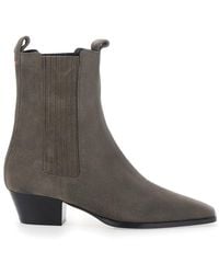 Aeyde - 'Agata' Ankle Boots With Elastic Details On The Side - Lyst