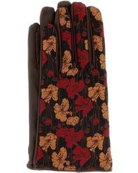 Dries Van Noten - Cotton And Leather Gloves - Lyst