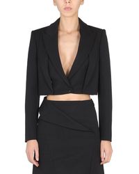 McQueen - Mini Cropped Double Revers Jacket - Lyst