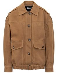 IRO - Leather Jacket With Belt - Lyst