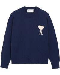 Ami Paris - Ami De Coeur Wool Sweater - Lyst