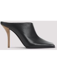 Alaïa - Leather Heeled Mules - Lyst