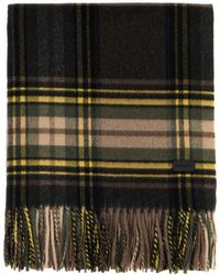 Saint Laurent - Check Pattern Scarf - Lyst