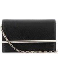 McQueen - Leather Mini Cross-Bar Clutch - Lyst