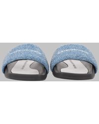 Alexander Wang - Slide Sandals Denim Recycled Cotton - Lyst