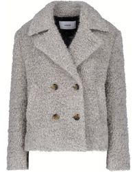 Lardini - Double-Breasted Teddy Jacket - Lyst