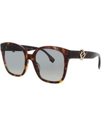 Fendi - Oversized Square Acetate Sunglasses 55Mm - Lyst