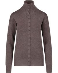 Lemaire - Button-Front Turtleneck Cardigan - Lyst