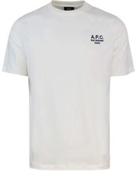 A.P.C. - A. P.C. Embroidered Logo Crewneck T-Shirt - Lyst