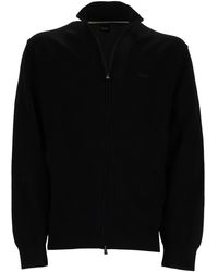 BOSS - Zip-Up Knit Jacket - Lyst