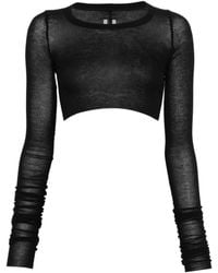 Rick Owens - Knitted Round Neck T-Shirt - Lyst