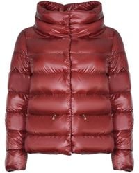 Herno - Padded Quilted Nylon Jacket With High Collar And Zip Front - Lyst