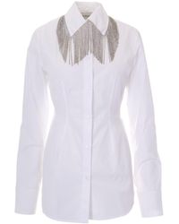 Sportmax - Pesi Jewel Fringe Cotton Shirt - Lyst