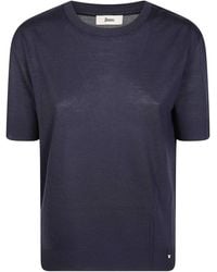 Herno - Essential T-Shirt With Continuous Edges - Lyst