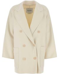 Max Mara - Ivory Wool Blend Orma Coat - Lyst
