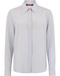 Max Mara - Silk Striped Shirt - Lyst