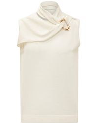 Jil Sander - Sleek Wool Crop Top For Ss24 - Lyst