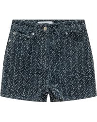 IRO - Mini Textured Denim Shorts - Lyst