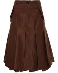 Sacai - Nylon Twill Mini Skirt With Adjustable Tabs - Lyst