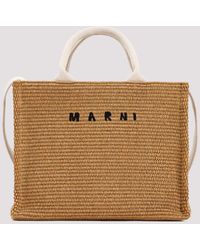 Marni - Raffia East-West Tote Bag - Lyst
