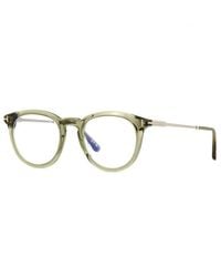 Tom Ford - Eyeglasses Square Full Rim, Transparent Light Frame And Clear Light Block Lens Ft5905-B045 - Lyst