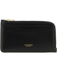 COACH - Mini Leather New York Card Holder 14 Cm X 7 Cm - Lyst