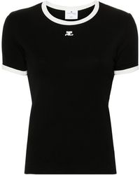 Courreges - Bumpy Contrast T-Shirt Reedition - Lyst