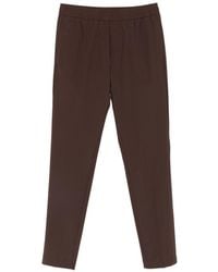 Pmds - Sophisticated Waistband Trousers With Tonal Stitching - Lyst