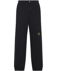 Stone Island - Logo-Patch Loose-Fit Cargo Pants For - Lyst