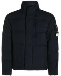 Stone Island - Inspired Zip-Front Jacket With Button Closure, Side Pockets & Badge Detail - Lyst