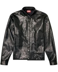 DIESEL - Leather-Effect S-Simply-Qmbu Shirt - Lyst