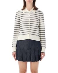 A.P.C. - Striped Knit Cardigan - Lyst