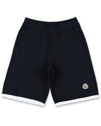 Moncler - Boy's Logo Trim Shorts - Lyst