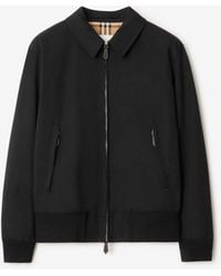 Burberry - Gabardine Harrington Jacket - Lyst