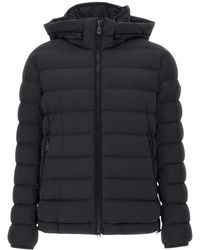 Peuterey - Quilted Down Jacket With Hood And Zippered Pockets - Lyst