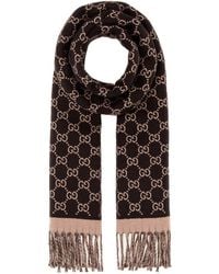 Gucci - Dark New Moon Logo Scarf - Lyst