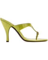 Herbert Levine - Kiss And Tell Mini Leather Thong Sandals With 10 Cm Heel - Lyst