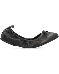 Hogan - Leather Ballet Flats Ballerina Shoes - Lyst