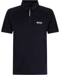 BOSS - Cotton Polo With Short Sleeves - Lyst